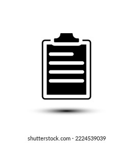 Icono del portapapeles. ilustración vectorial de diseño plano para web y móvil