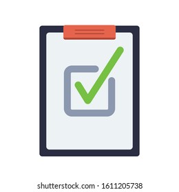 Clipboard icon. Flat illustration of clipboard for web isolated on white background