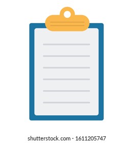 Clipboard icon. Flat illustration of clipboard for web isolated on white background