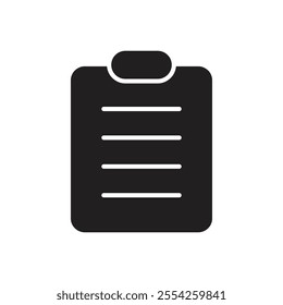 Clipboard icon Flat line illustration