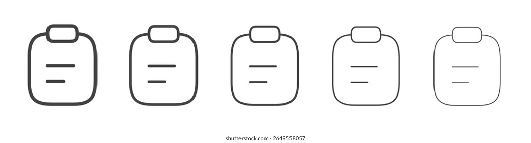Ícone da área de transferência logotipo simples de estrutura de tópicos