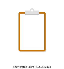 Clipboard icon. Flat style