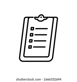 Icono del Portapapeles. Gráfico vectorial plano en fondo blanco.