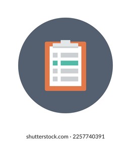 Clipboard icon, Flat vector illustration for web and mobile interface, EPS 10