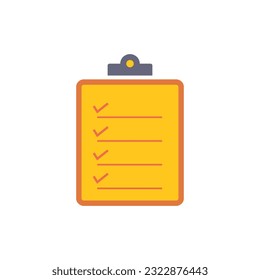 Icono del portapapeles ilustración vectorial plana.