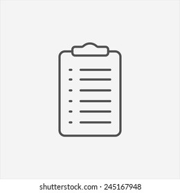 Clipboard icon with form.