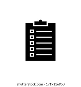 clipboard icon glyph design vector. isolated on white background