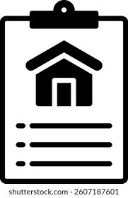 Clipboard Icon Glyph Vector Illustration