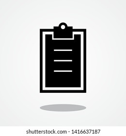 Clipboard Icon with Gray Shadow