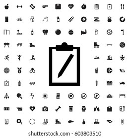 Clipboard icon illustration isolated vector sign symbol. fitness icons vector set.