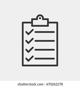 Clipboard icon illustration isolated vector sign symbol