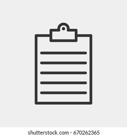 Clipboard icon illustration isolated vector sign symbol