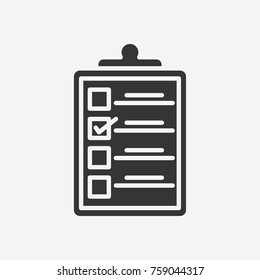 Clipboard icon illustration isolated vector sign symbol