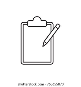 clipboard icon illustration isolated vector sign symbol