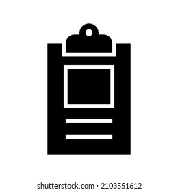 Clipboard icon isolated on white background