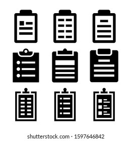 clipboard icon isolated sign symbol vector illustration - Collection of high quality black style vector icons
