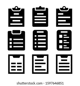 clipboard icon isolated sign symbol vector illustration - Collection of high quality black style vector icons
