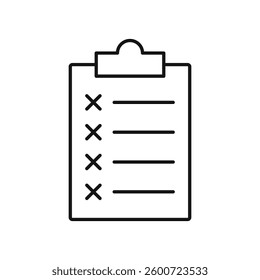 Clipboard icon isolated. simple vector icon on white background
