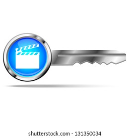  	 Clipboard Icon With Key