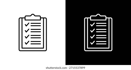 Clipboard icon in line design. Editable stroke icons.