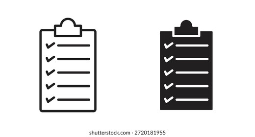 Ícone da área de transferência no design da linha. Vetor de ícone simples