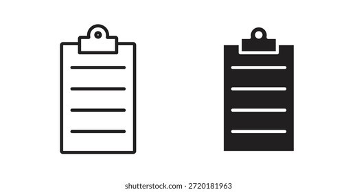 Ícone da área de transferência no design da linha. Vetor de ícone simples