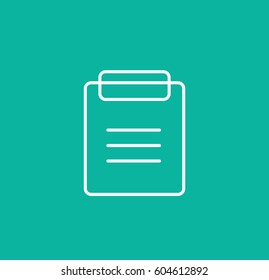 Clipboard icon. Linear style. Isolated vector.