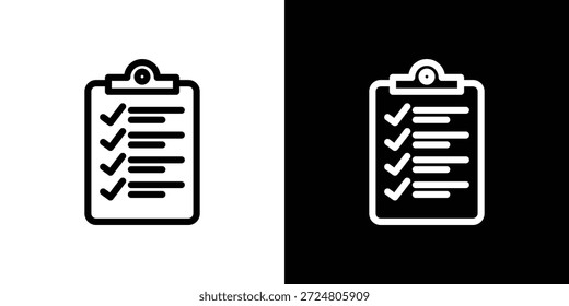 Clipboard icon logo concept in strokes