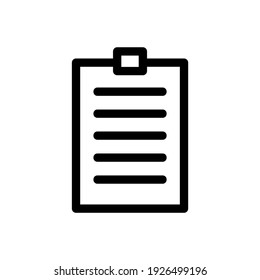 Clipboard icon or logo isolated sign symbol vector illustration - high quality black style vector icons
