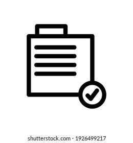 Clipboard icon or logo isolated sign symbol vector illustration - high quality black style vector icons
