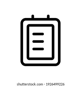 Clipboard icon or logo isolated sign symbol vector illustration - high quality black style vector icons
