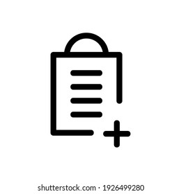 Clipboard icon or logo isolated sign symbol vector illustration - high quality black style vector icons
