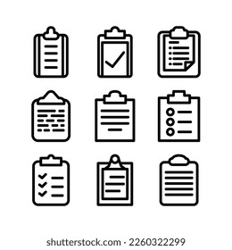 clipboard icon or logo isolated sign symbol vector illustration - high quality black style vector icons