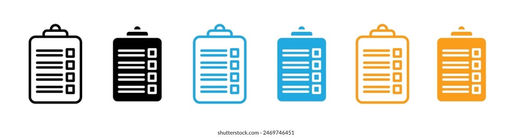 Clipboard icon logo set vector