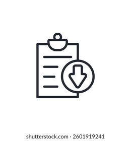 Clipboard icon logo vector illustration. document symbol template for graphic and web design collection