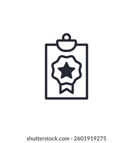Clipboard icon logo vector illustration. document symbol template for graphic and web design collection