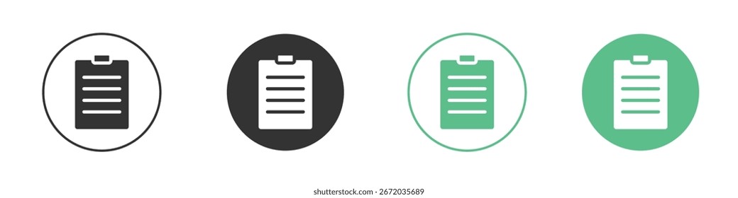Icono de Portapapeles Conjunto de iconos de Vector de línea plana mínima.