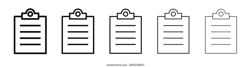 Clipboard icon for mobile concept and web design.