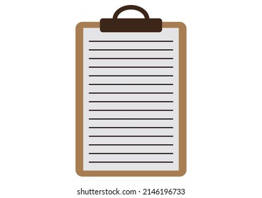 Clipboard icon with notes documents.