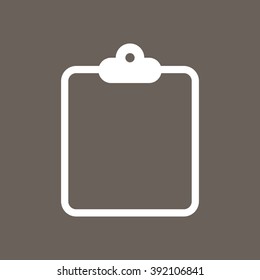 Clipboard Icon on Dark Gray Color. Eps-10.