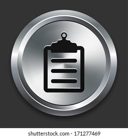 Clipboard Icon on Metallic Button Collection