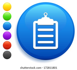 Clipboard Icon on Round Button Collection