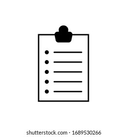 Clipboard icon on a white background. eps 10