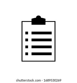 Clipboard icon on a white background. eps 10