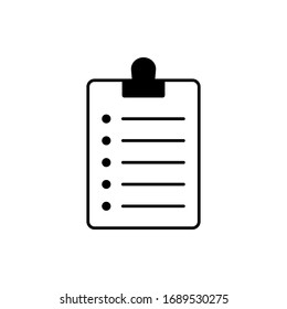 Clipboard icon on a white background. eps 10