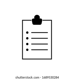 Icono del Portapapeles en un fondo blanco. Pasos 10