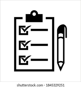 Clipboard icon on a white background color editable