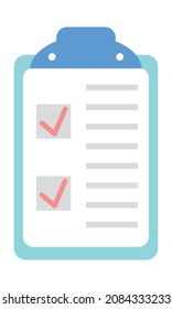 clipboard icon on white background