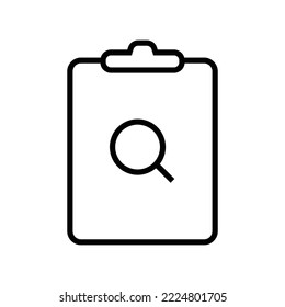 Clipboard icon on white background. Flat design. Vector illustration.