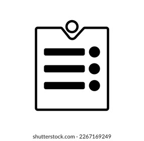 Clipboard icon on white background. Vector illustration